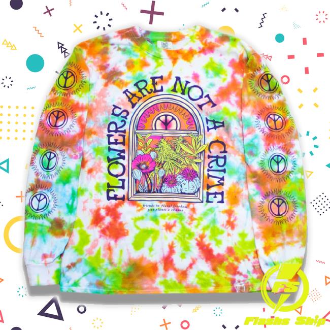 "Flowers Are Not A Crime" Tie-Dye TankTop